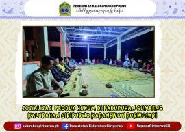 SOSIALISASI PRODUK HUKUM KALURAHAN GIRIPURWO TAHUN 2026 DI PADUKUHAN GUMBENG